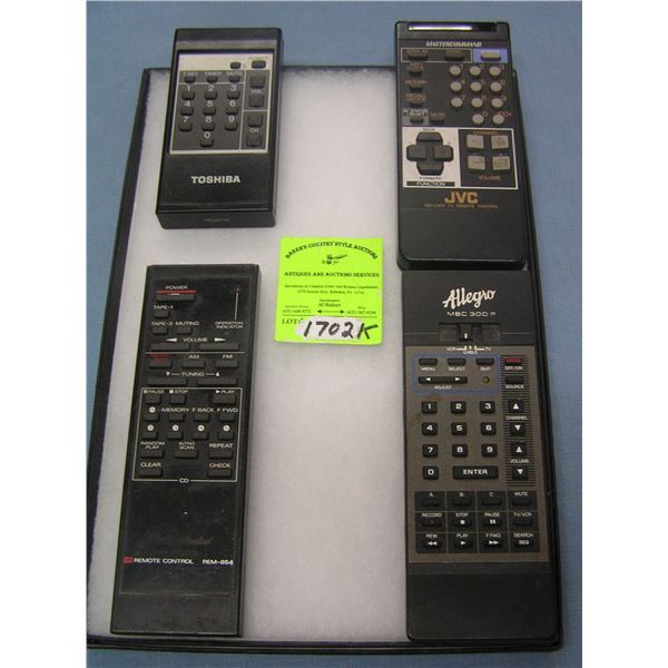 Group of TV remote controls