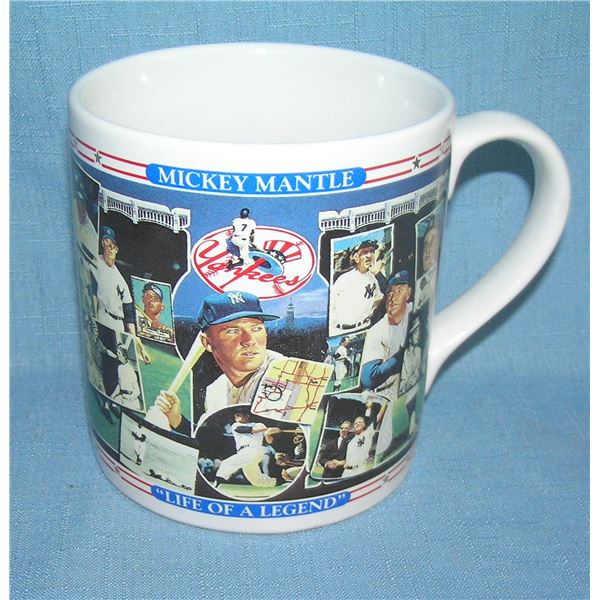 Mickey Mantle photo illustrated mug