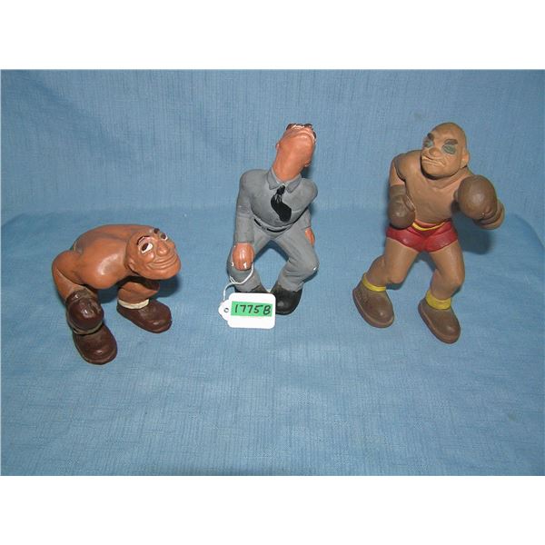 Group of 3 early l. Rittgers boxing figs