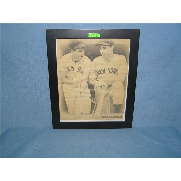 Joe D'maggio and Ted Williams framed print