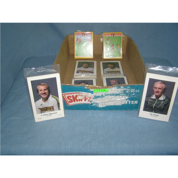 Box full of super star soccer card sets