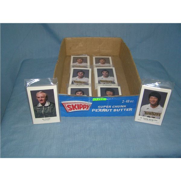 Box full of super star soccer card sets