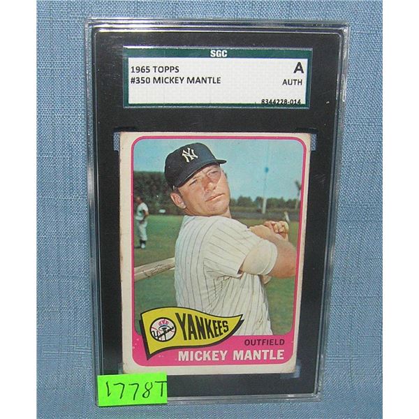 Mickey Mantle graded 1965 Topps baseball card