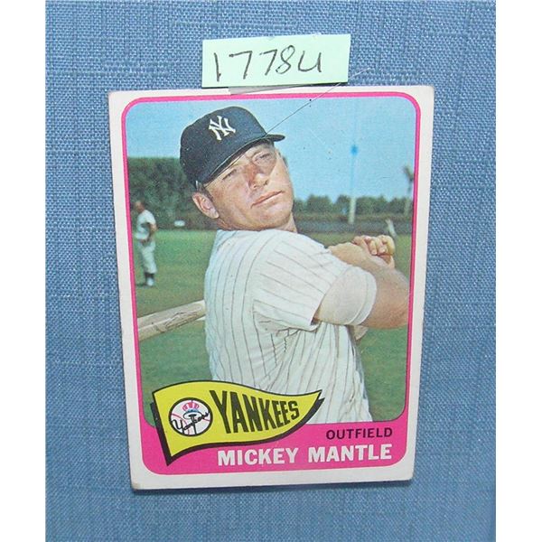 Mickey Mantle 1965 Topps baseball card