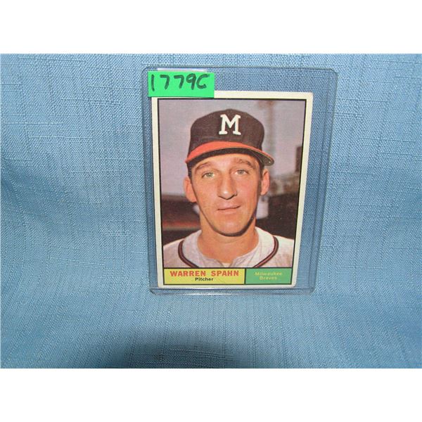 Warren Spahn 1961 Topps baseball card