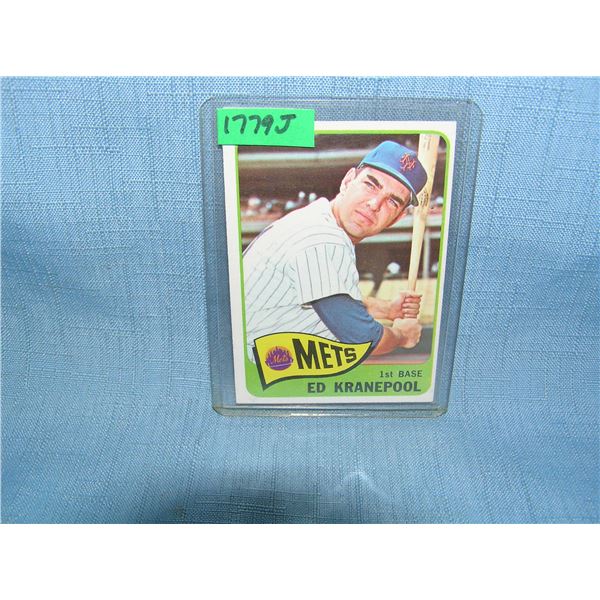 Ed Kranepool 1965 Topps third year baseball card