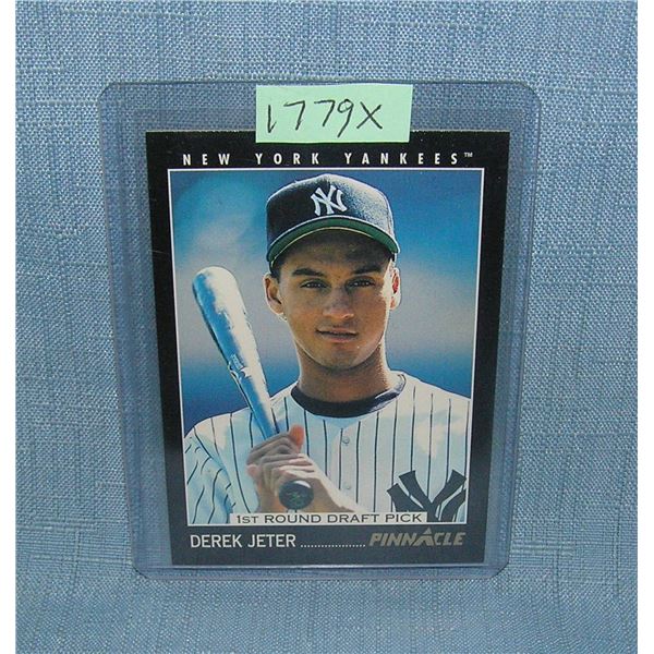 Derek Jeter first round draft pick rookie baseball card