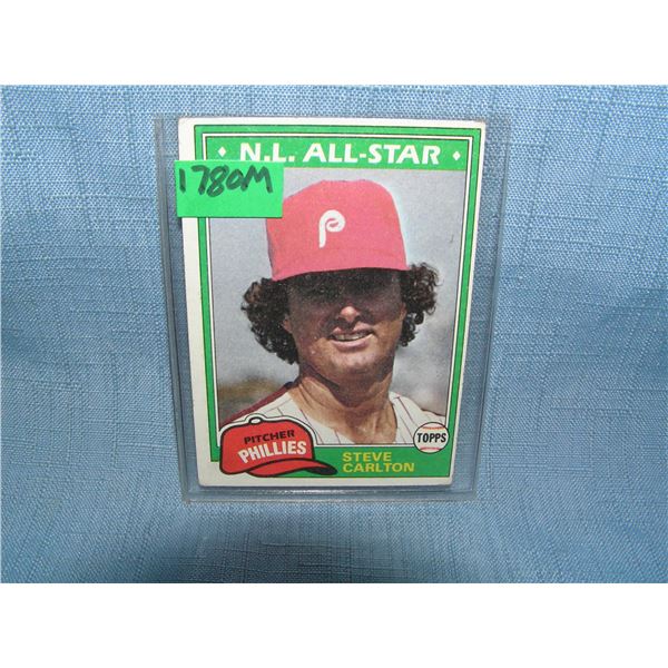 Steve Carlton 1981 Topps baseball card