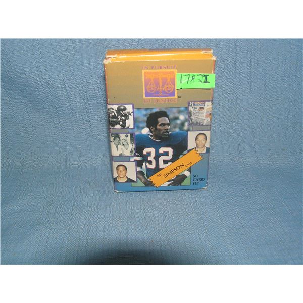OJ Simpson the Simpson case and trial collector's card set