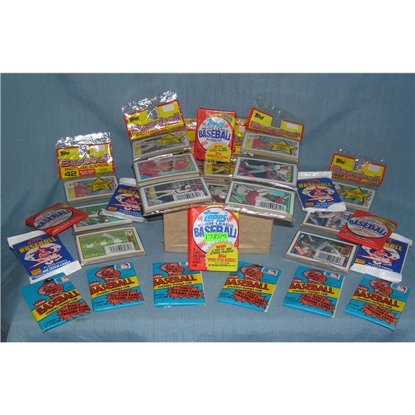 Shoe box full of unopened baseball cards