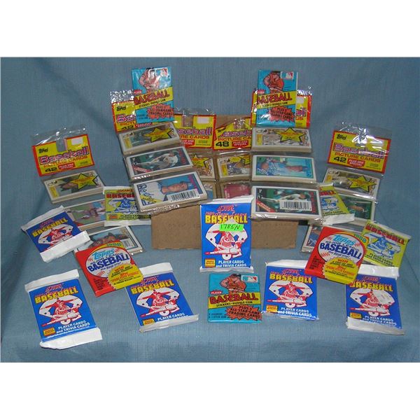 Shoe box full of unopened baseball cards