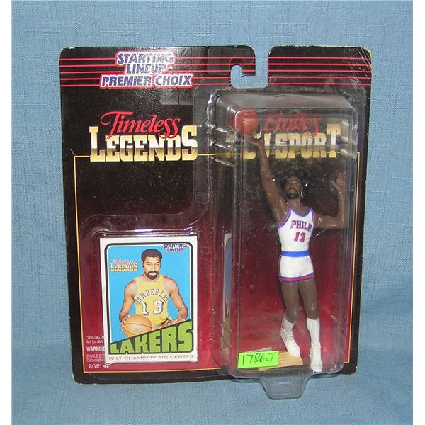Wilt Chamberlain sll star Hall of Famer basketball figure and sports card