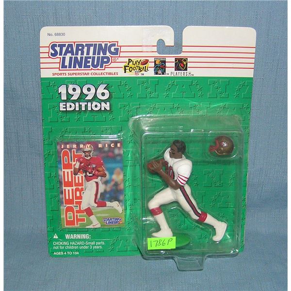 Jerry Rice all star football figure and football card