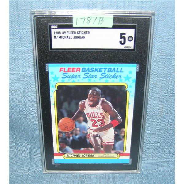 Michael Jordan graded all star sticker card