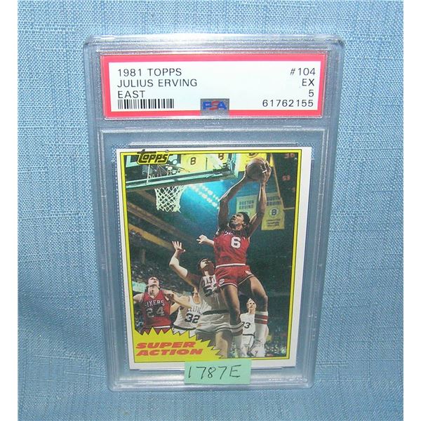 Dr. J Julias Erving graded all star basketball card