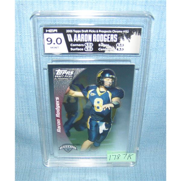 Aaron Rogers graded Topps rookie card