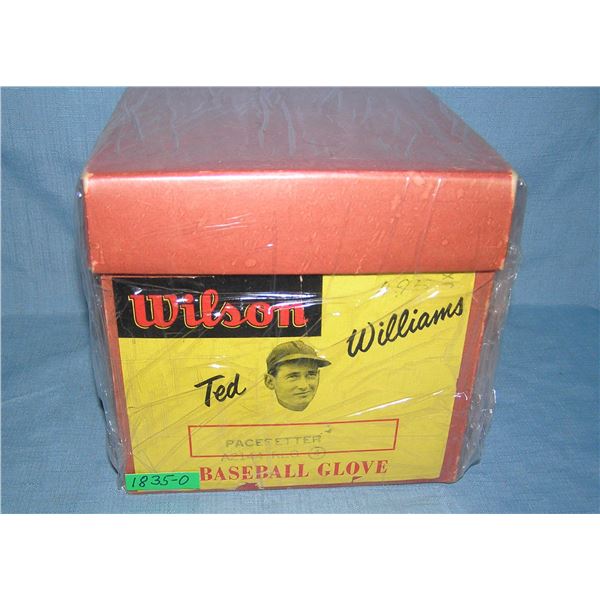 Early Ted Williams baseball glove box