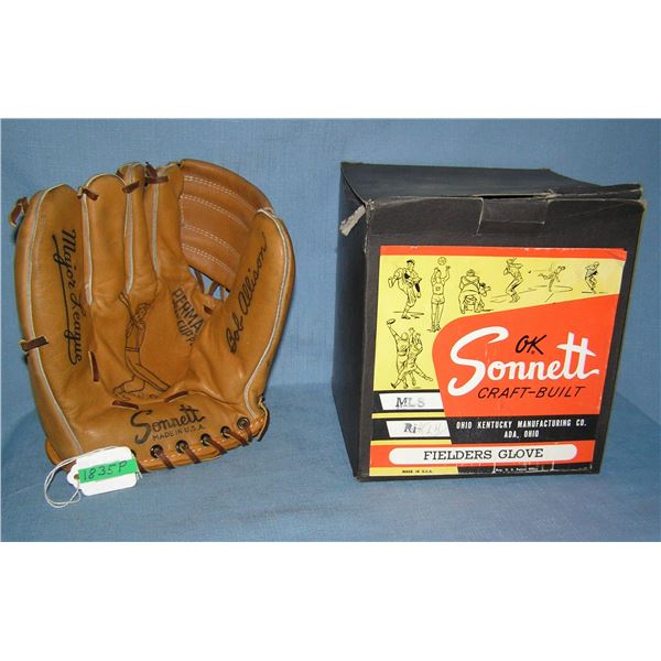 Bobby Allison baseball glove with original box