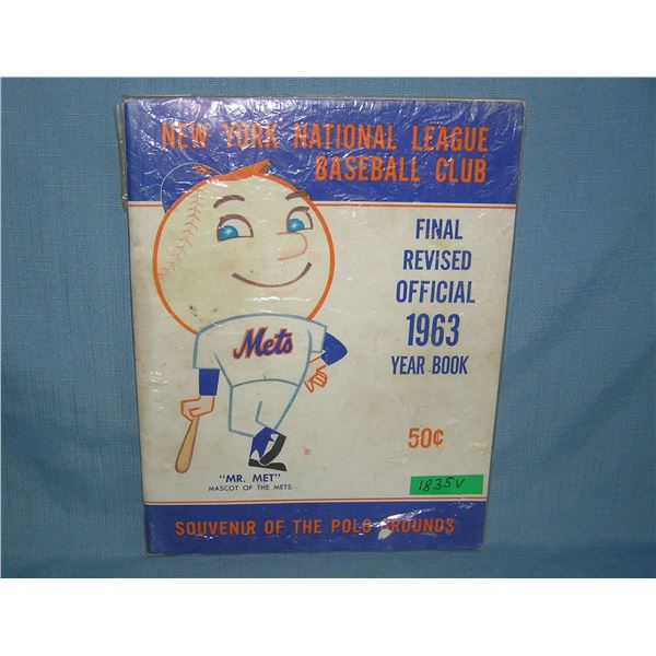Early New York Mets year book dated 1963