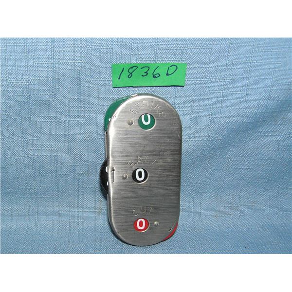 Baseball strike ball and out umpire's counter