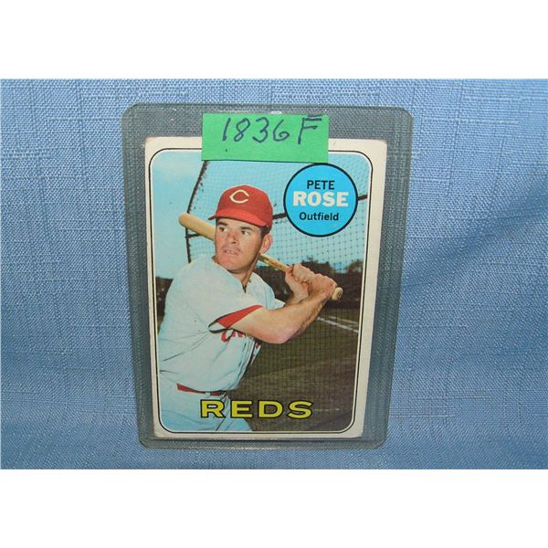 Pete Rose 1969 Topps baseball card