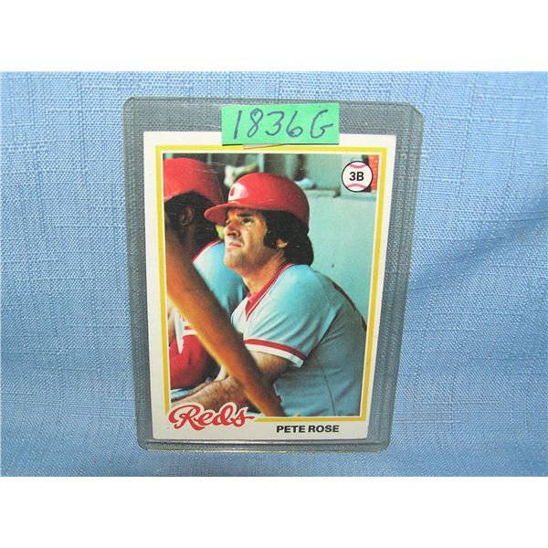 Pete Rose 1978 Topps baseball card