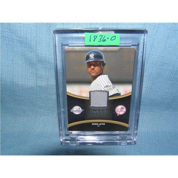 Derek Jeter sweet swatch game used material insert baseball card