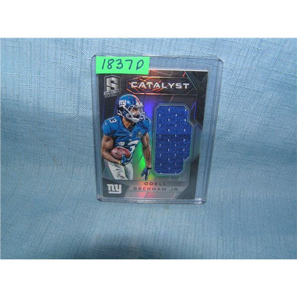 Odell Beckham Jr. game used material insert all star football card