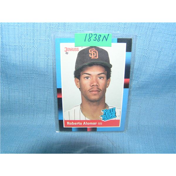 Roberto Alomar rookie baseball card