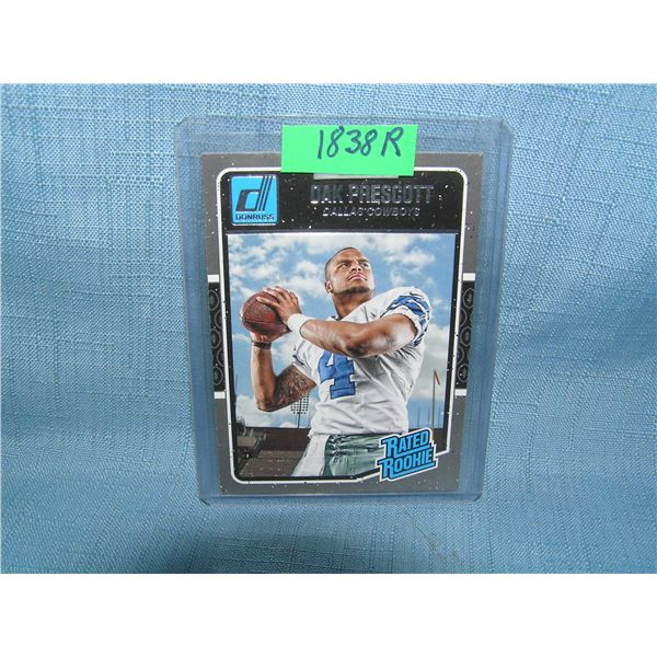 Dak Prescott rated rookie football card