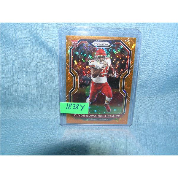 Clyde Edwards-Helaire Prizm Foil rookie football card