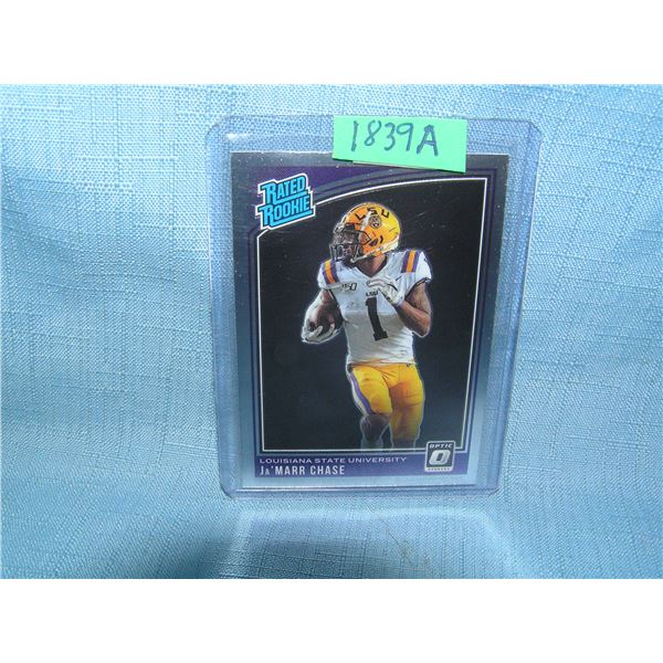 Ja'Marr Chase rated rookie football card