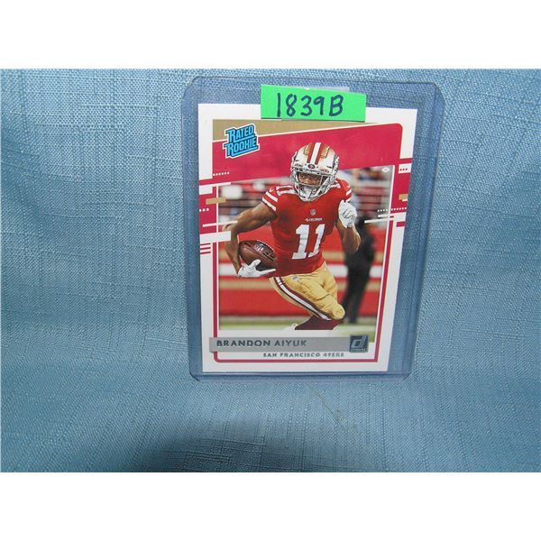 Brandon Aiyuk rated rookie football card