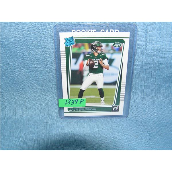 Zach Wilson rated rookie football card