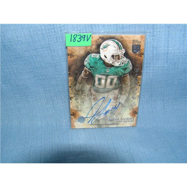 Jarvis Landry autographed rookie football card