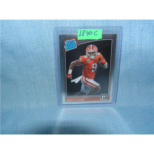 Travis Etienne rated ookie football card