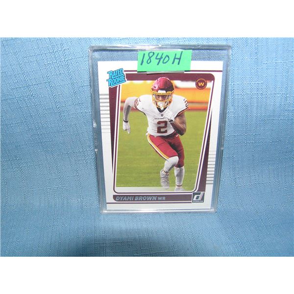 Dyami Brown rated rookie football card