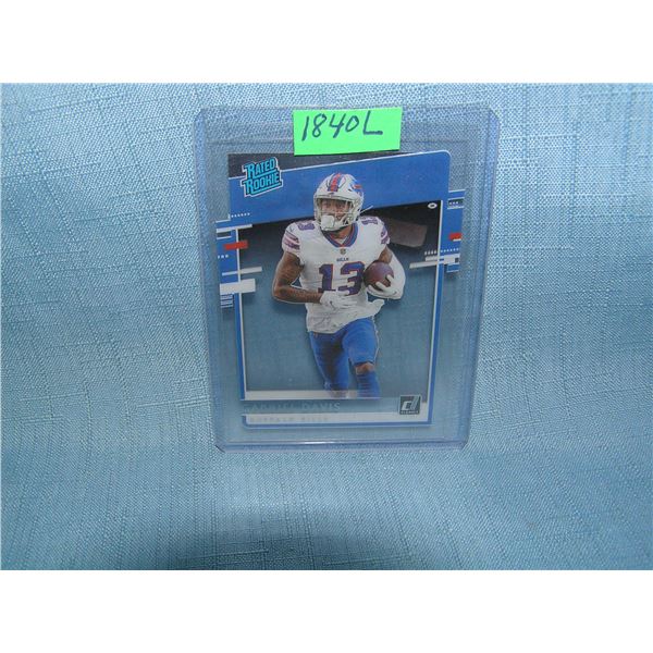 Gabriel Davis rated rookie football card