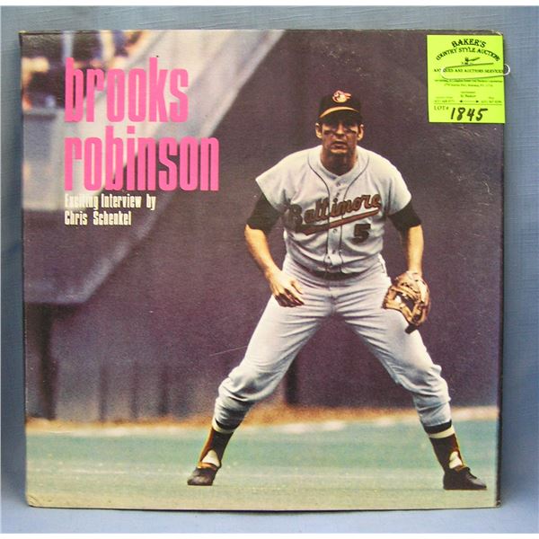 Vintage Brooks Robinson record and poster set