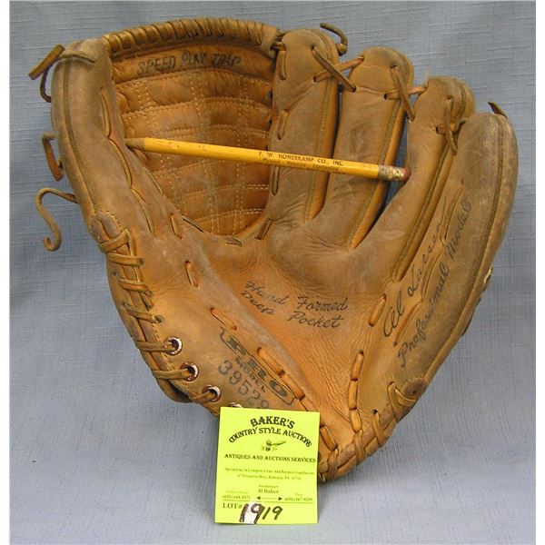 Vintage leather Al Larsen baseball glove