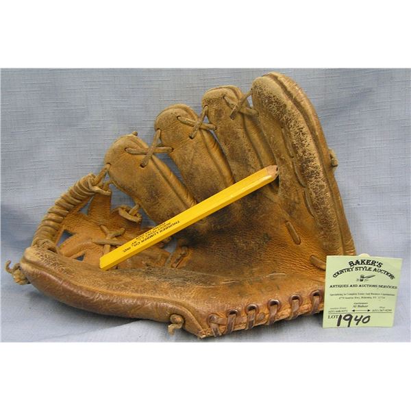 Early leather baseball glove