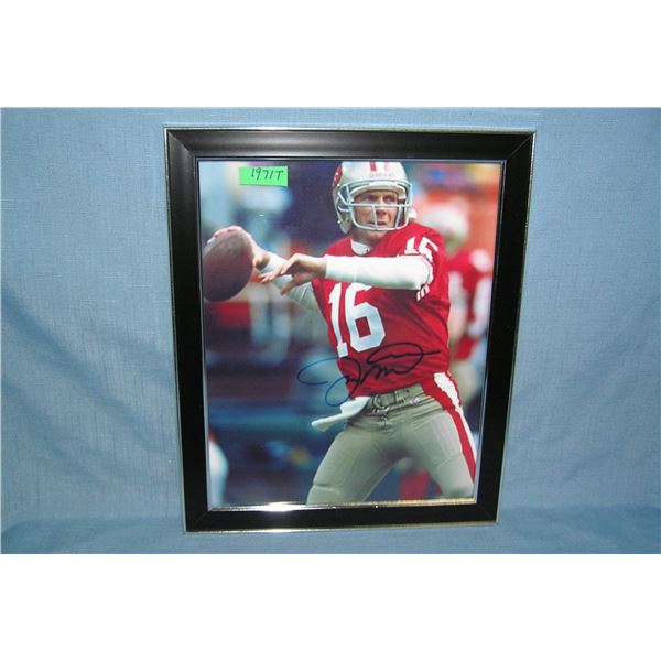 Joe Montana Autographed 8 by 10 color photo with COA