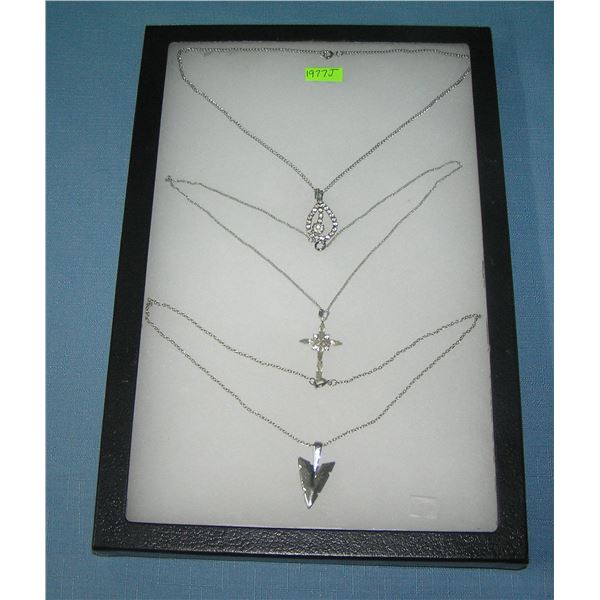 Collection of vintage costume jewelry necklaces