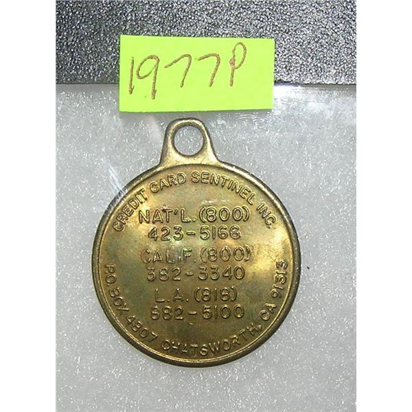Credit card centennial tag