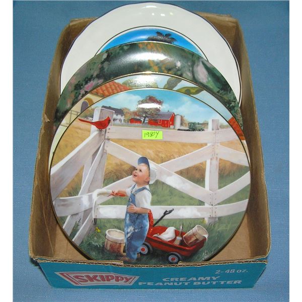 Collection of vintage collector plates