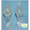 Early crystal salt and pepper shaker set