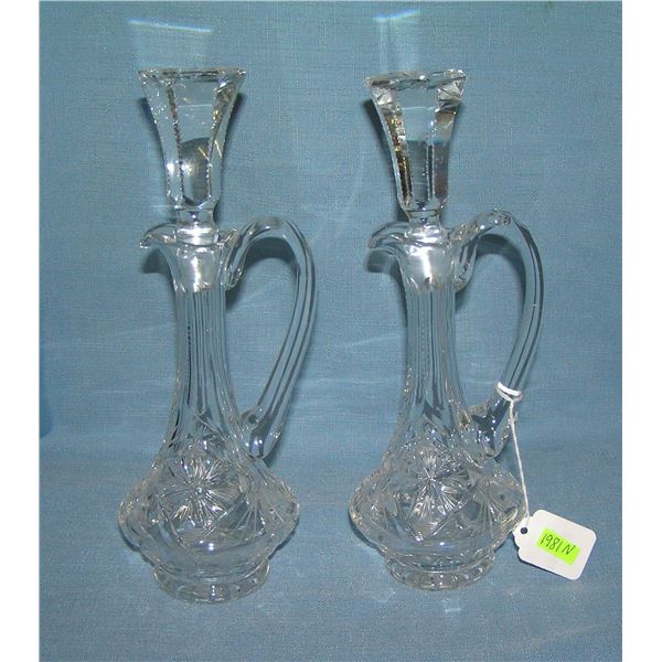 Pair of crystal decanters