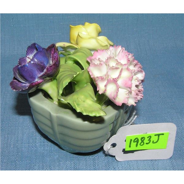 Staffordshire bone china floral decorated bowl