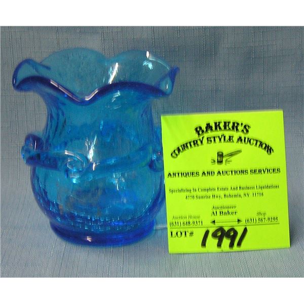 Antique crackle glass vase