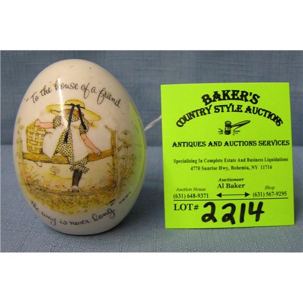 Vintage Holly Hobby decorative egg